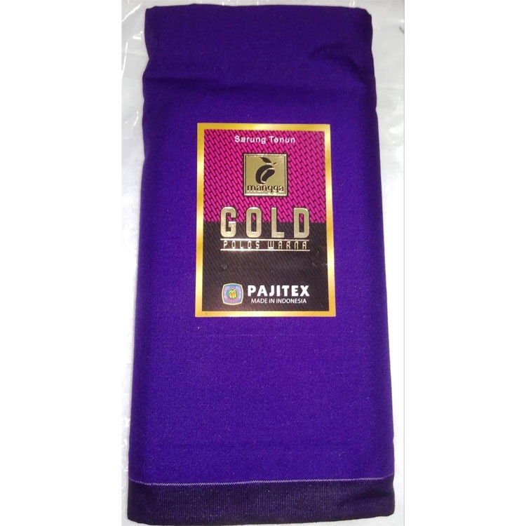Kain Sarung Tenun Mangga Warna Polos Original Ungu Tua M35 30