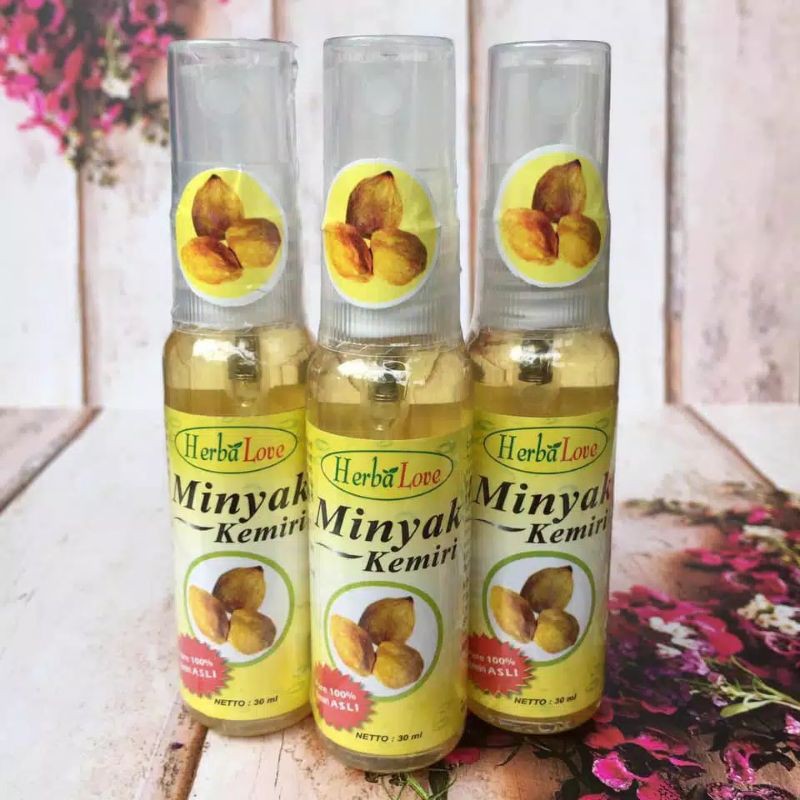 Minyak Kemiri Penumbuh Rambut Herbalove Minyak Kemiri Spray 30ml Minyak Rambut Original