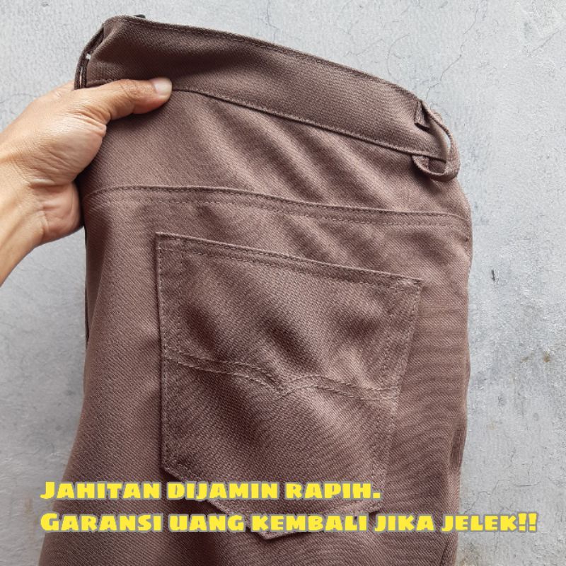 celana kerja pria bahan permanent press chino jeans