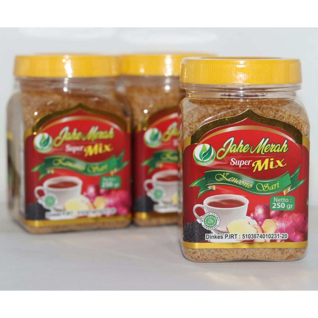 Jahe Merah bubuk 250 gr Super Mix Kencono Sari Asli 100% Original