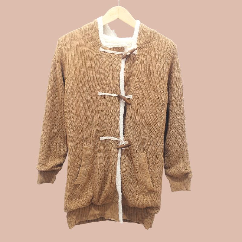 217 Marble Waltz Brown Sherpa Jacket