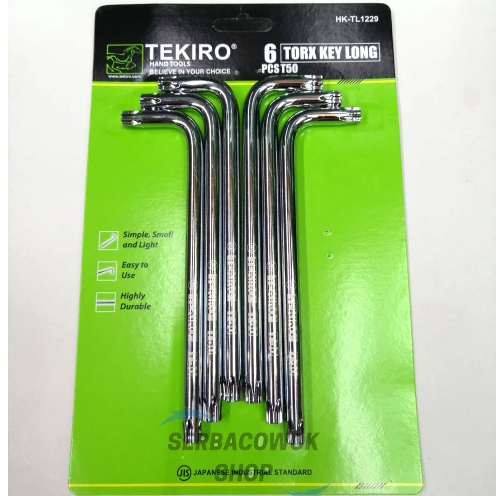 Tekiro Kunci L bintang Satuan T 50 Panjang Torch Key Long harga satuan Termurah Berkualitas