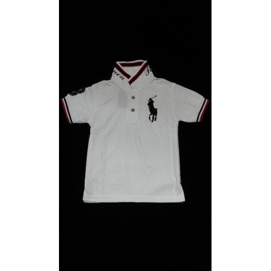 Kaos Anak Polo Putih Bahan Lacoste Halus.