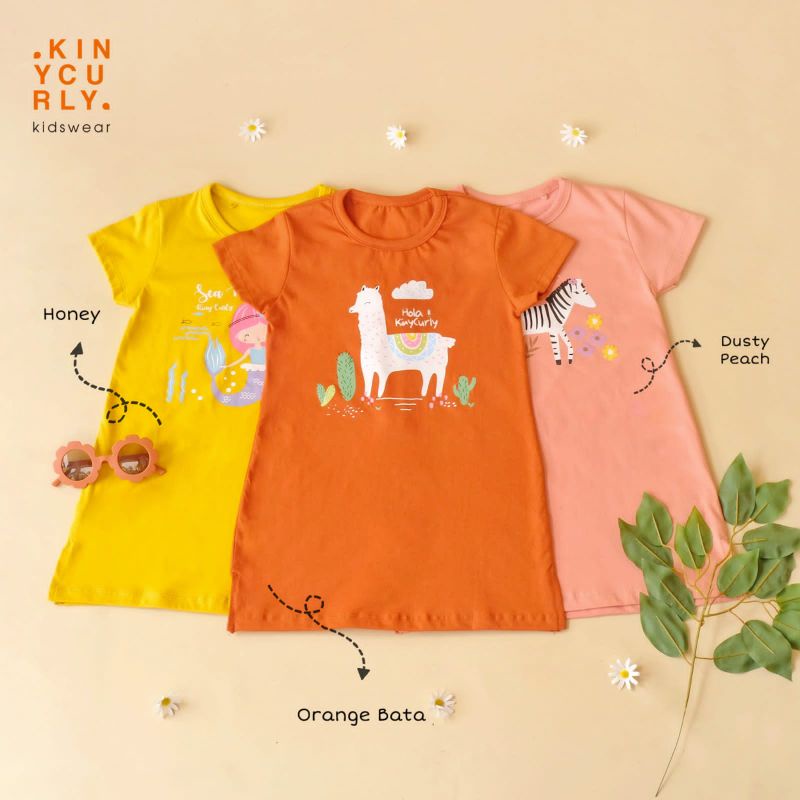KINYCURLY SHIMA SLIT DRESS - dress anak daster bahan katun adem santai harian lucu bagus premium kon