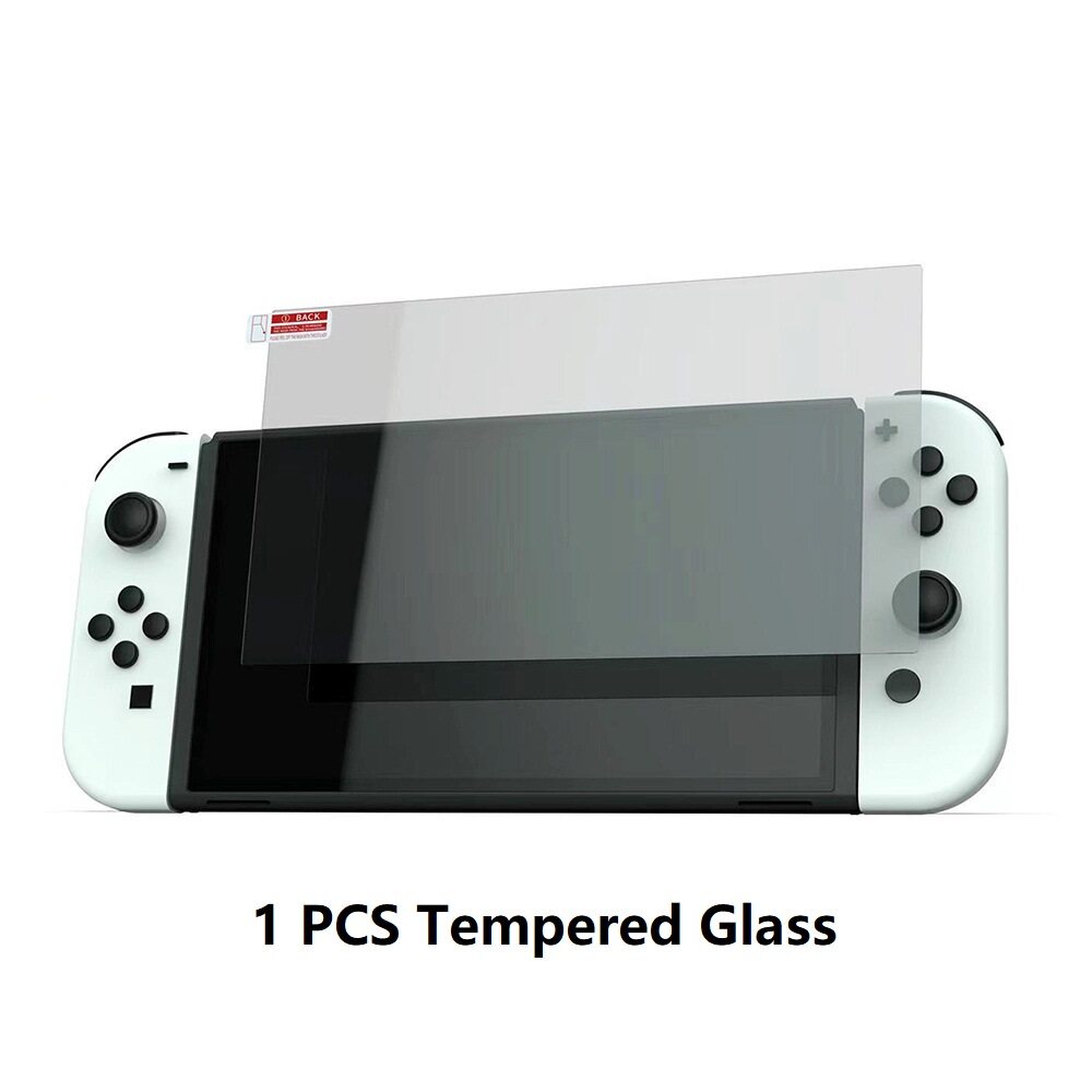 Tas Penyimpanan Nintendo Switch OLED + Tempered Glass + 4 Tutup Analog 7 in 1