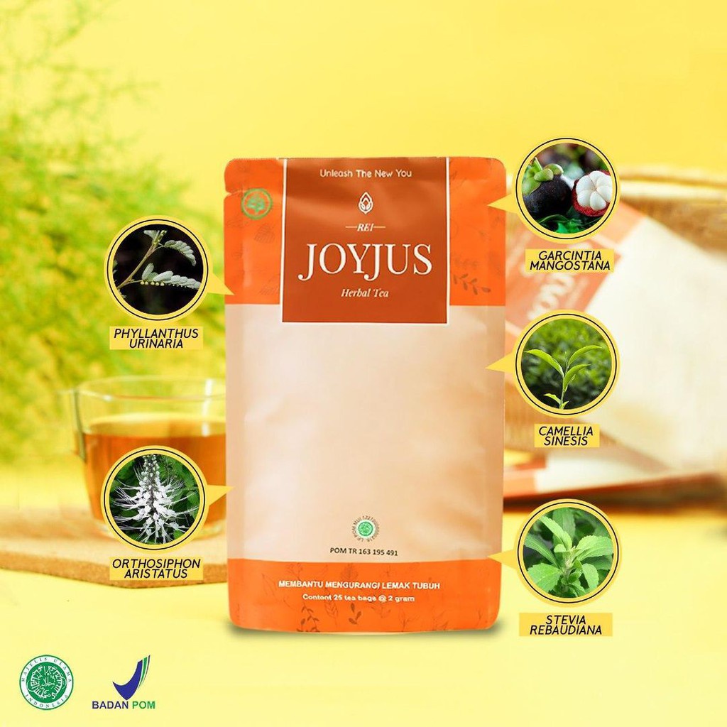 Joyjus Slim Beauty Tea isi 25 BPOM HALAL Joy Jus Teh Minuman Pelangsing Diet Makanan Detox