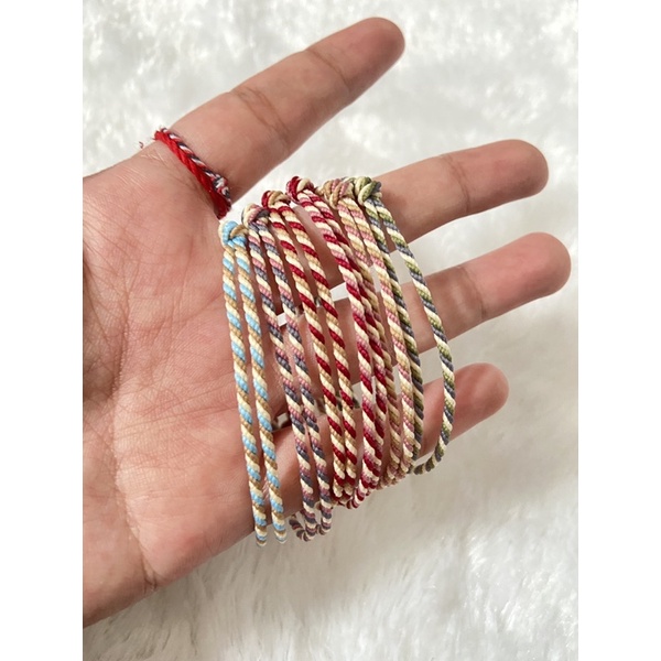 [variasi A] 2pcs Gelang Tali Ulir Simple l Gelang Tali Cute l Gelang Tali Handmade l Simple Bracelet - bakolgelang