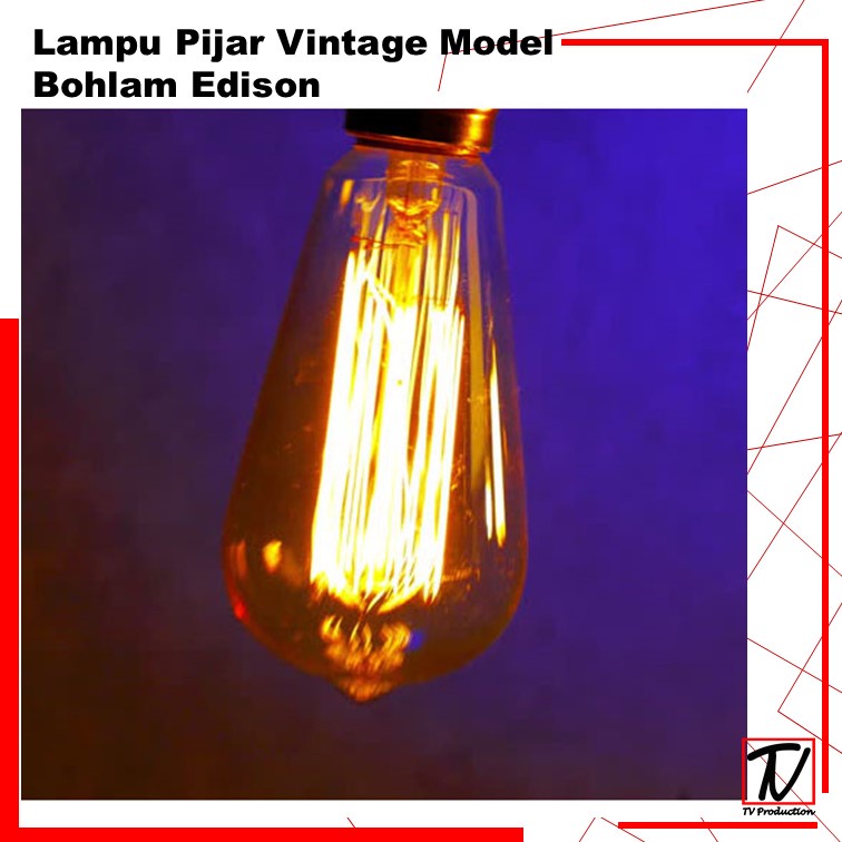 Lampu Pijar Vintage Model Bohlam Edison 40W 60W - Wram White