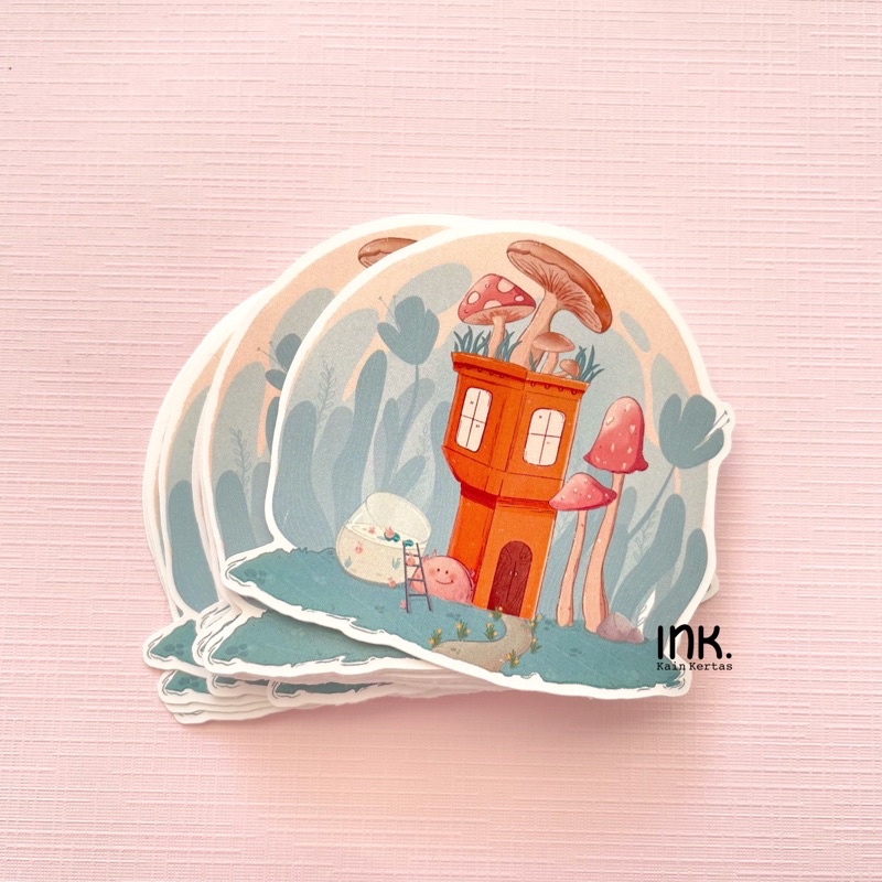 

Sticker Mushroom House - Stiker Die Cut
