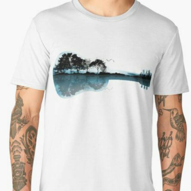 

Guitar of Nature Watercolor Unisex Tshirt