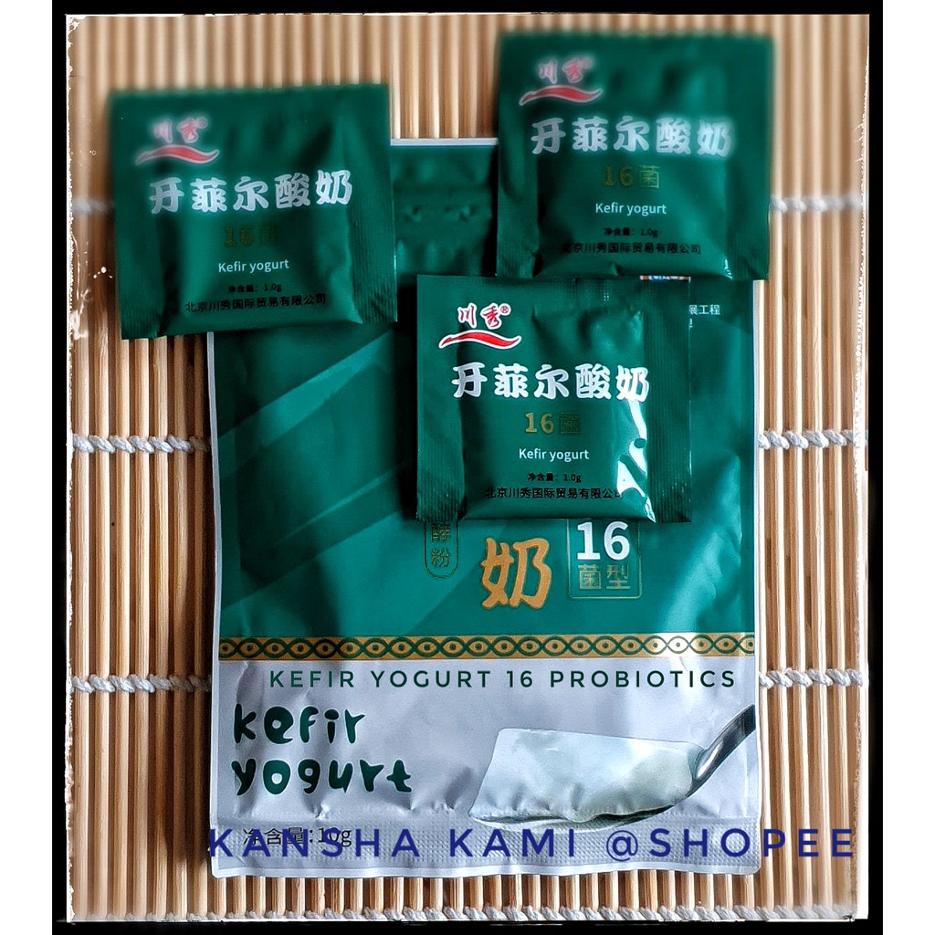 

KEFIR YOGURT 16 PROBIOTIC 1 GR / SUSU KEFIR / KEFIR STATER BERGUNA BAGI PENDERITA ASAM LAMBUNG