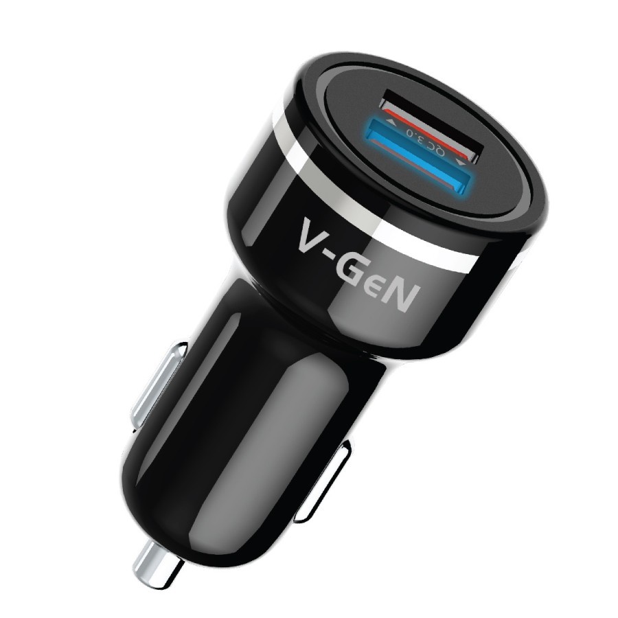 Car Charger V-GeN VCC2-21 Dual USB Fast Charging QC 3.0 Charger Mobil ORIGINAL