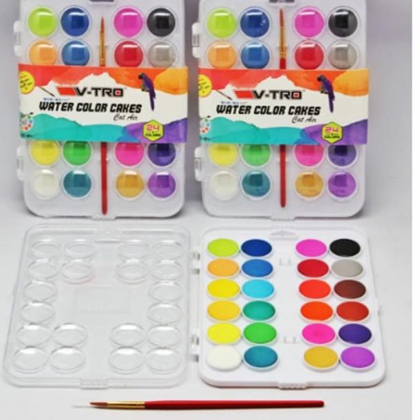 

✾ Cat Air Watercolors Cake Vitro 24 warna ➹