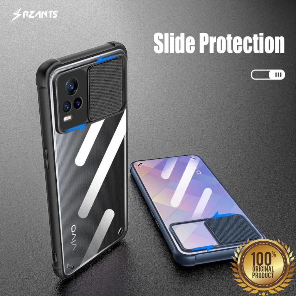 Case Vivo V21 4G Hardcase Premium Sliding Fusion Cover Camera Armor Transparant