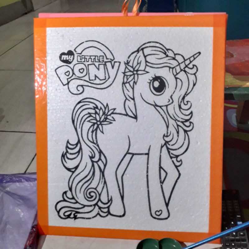 

styrofoam lukis anak