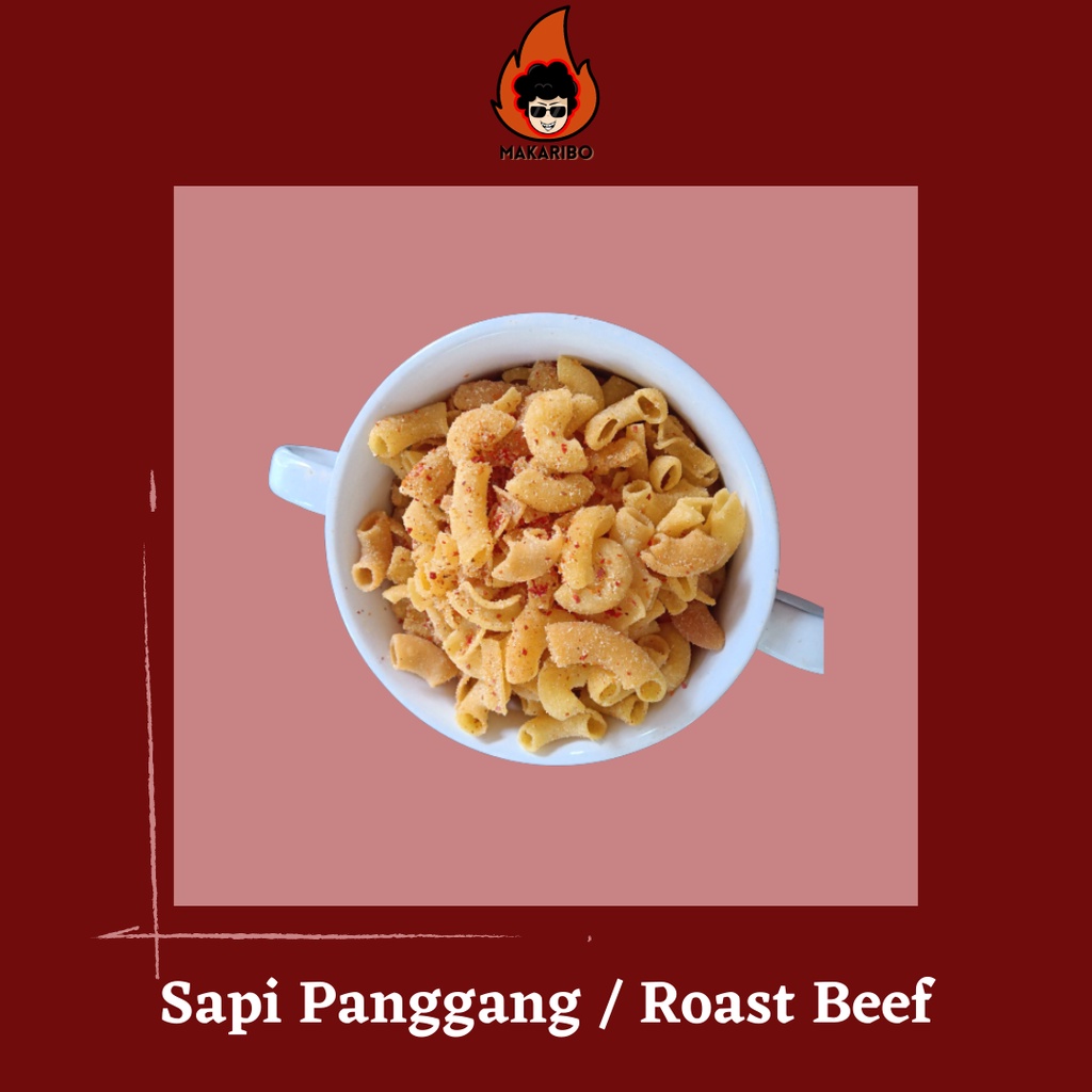 

MAKARIBO Makaroni Kering Rasa Sapi Panggang / Roast Beef Berat 100gr