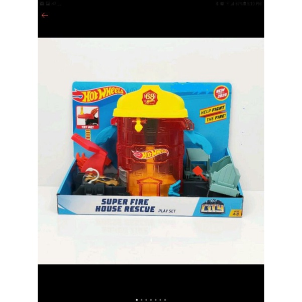 Hotwheels Super Fire House Rescue Hotwheels Ori Mattel