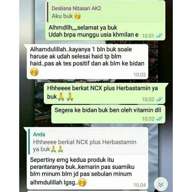 Paket Program Hamil Asli Nasa Ncx Dan Herbastamin