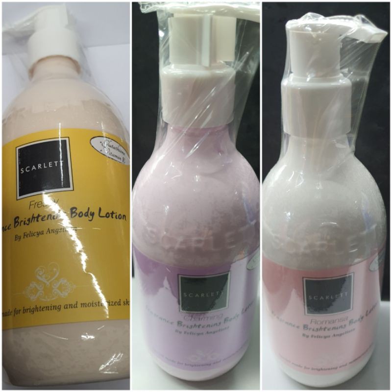 Scarlett body lotion Romansa ,Charming,freshy 300ml (Original B.pom)