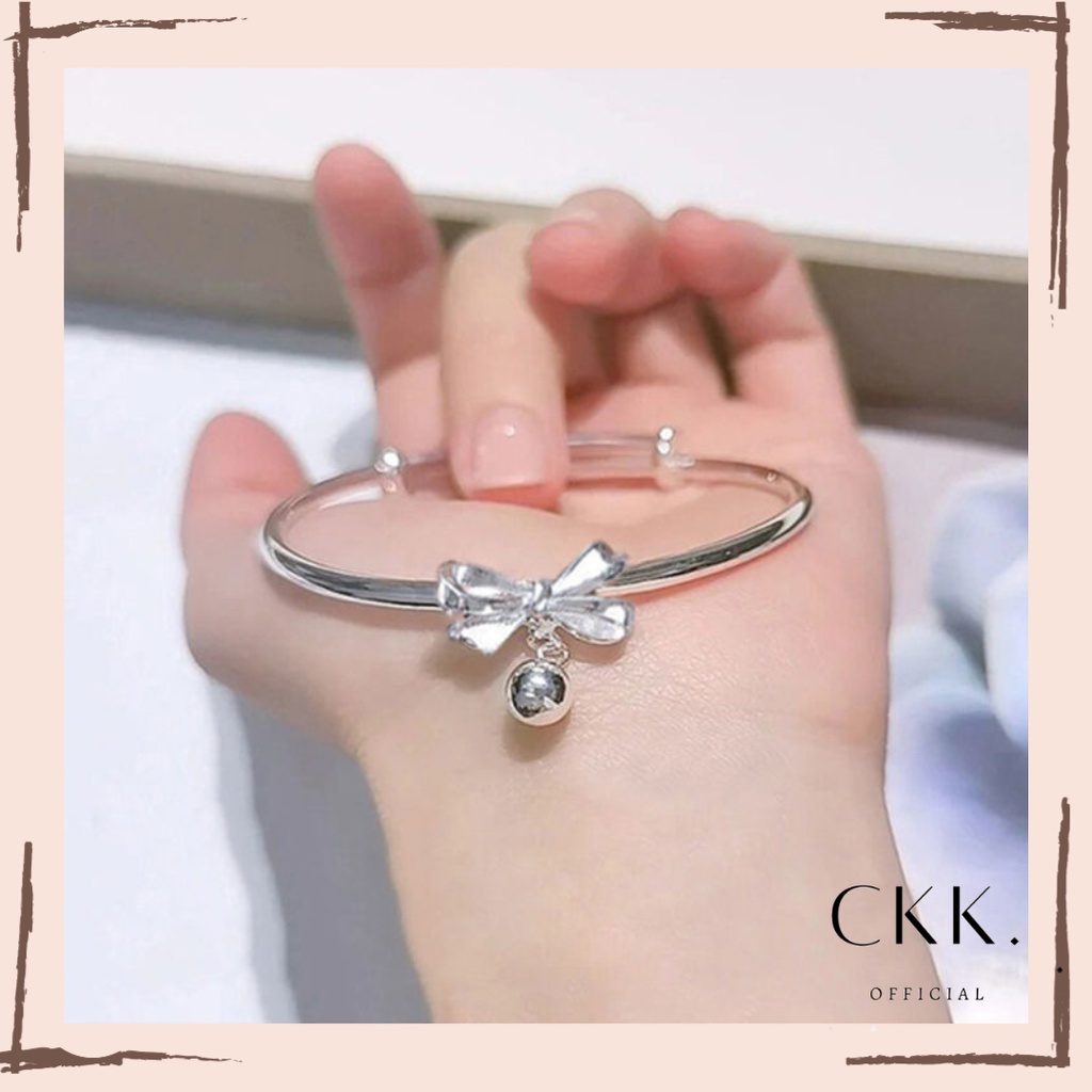 ➰CKK➰K39 GELANG TANGAN WANITA PITA HIAS LONCENG