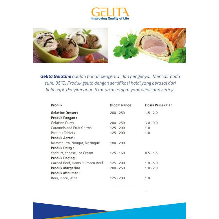 

Toko-Bahan-Kue- Gelatin Halal Impor Australia Merk Gelita 250 Gr -Terlengkap-Termurah-Dijamin.