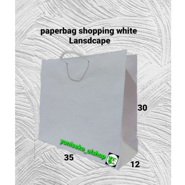 

paperbag shopping white (35x12x30)