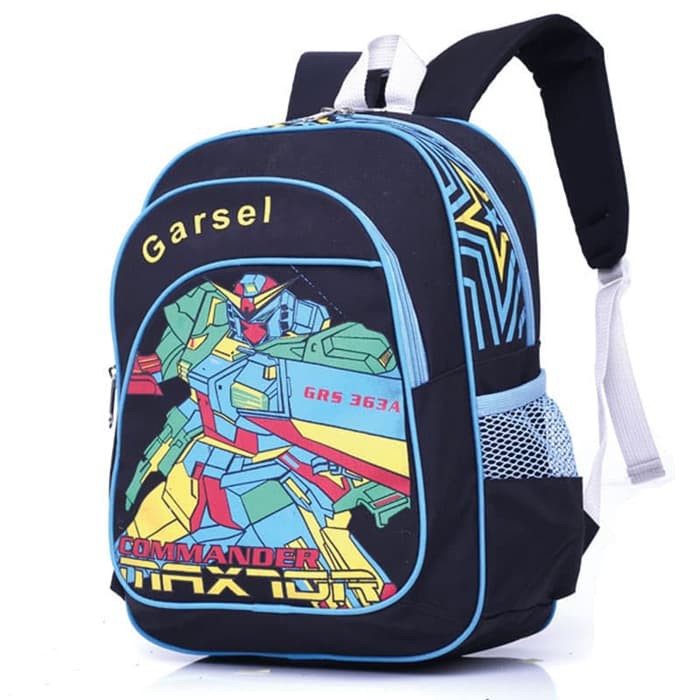 Super Murah
 Ransel Anak Laki-laki Tas Sekolah TK SD Robot Hitam Original Garsel
