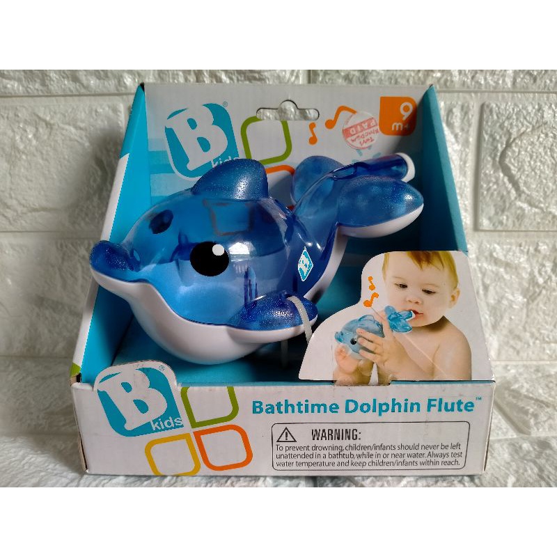 Bathtime Dolphin Flute B Kids / Mainan Mandi Bayi Balita Tiup Suling - Lumba-Lumba Biru