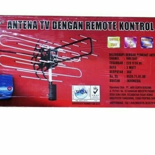 ❆ ANTENA TV LUAR REMOTE + BOSTER/LCD/LED/PLASMA/TABUNG ROTATE 360 ✮