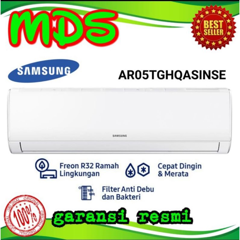 AC SAMSUNG 1/2PK + PASANG INSTALASI AR 05 BGHQ R32 0.5PK