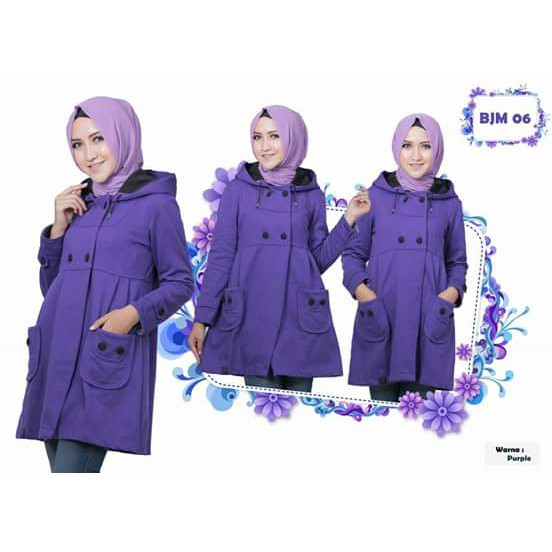 Jaket Korea Dewasa Wanita Muslimah Believe BJM 06 Ungu ORI
