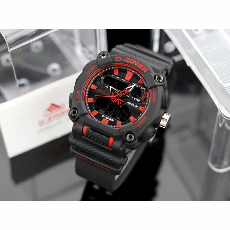 Jam Tangan Dziner Kasual Dualtime Waterproof Terlaris Fashion Bisa COD