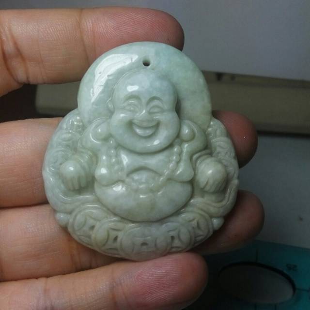 Liontin Giok type A Buddha