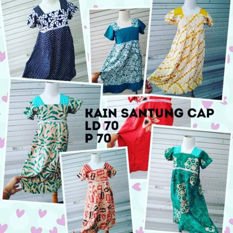 daster cap anak tergantung besar kecil anak