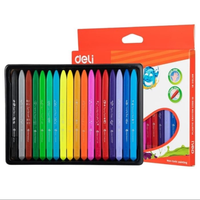 

PERLENGKAPAN PESTA & CRAFT PERALATAN MENGGAMBAR CRAYON DELI 18 PCS / CRAYON ANAK HR1981W