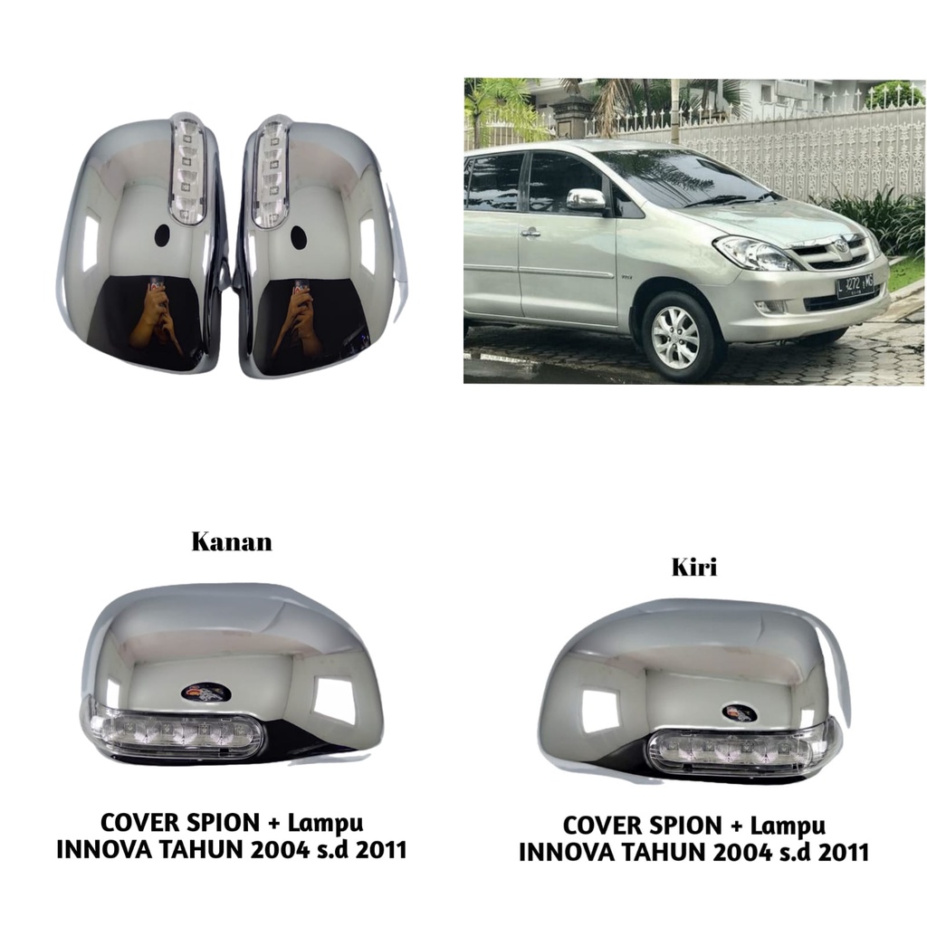 Cover Spion Innova Lama + Lampu Sein Sen Besar 2004 - 2011 Model Ganti Tempel Satuan