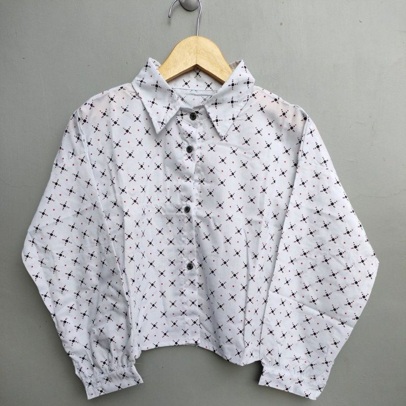 crop top tartan / crop top flanel / kemeja crop wanita-Motif 05