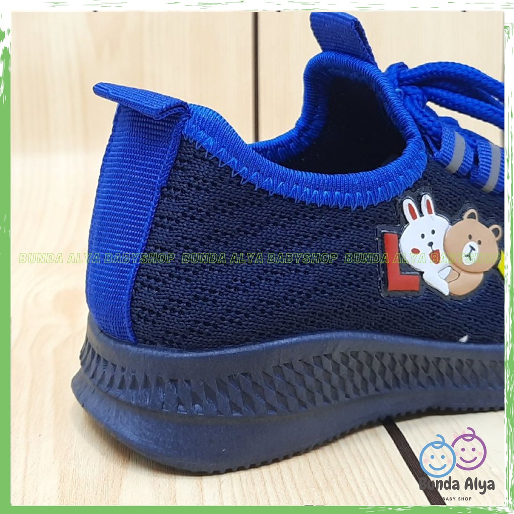 Sepatu Anak IMPORT Usia 2 3 4 5 6 Tahun Sol Lentur NAVY  Sepatu Anak Cowok Anti Licin 22 Sampai  31 Alas Karet