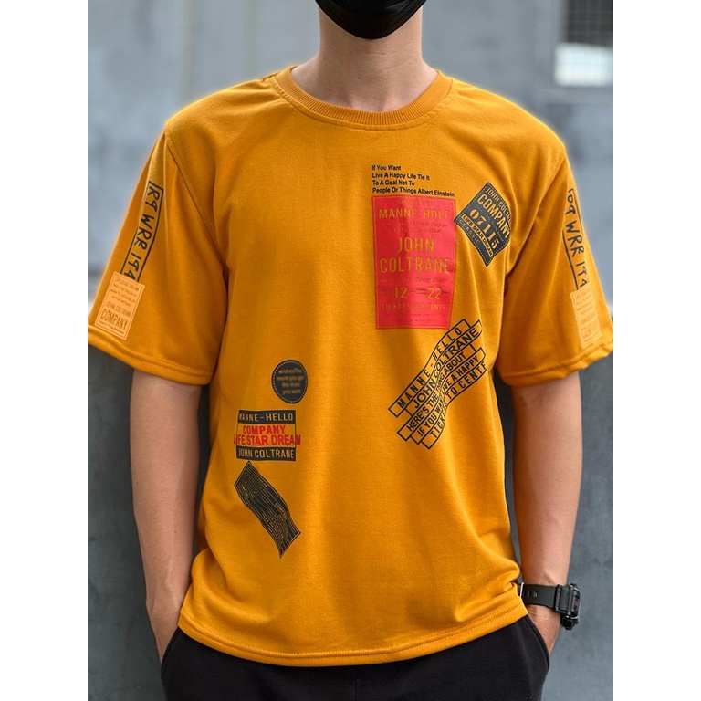 mokokomo T-shirt Hexxa Oversize Lengan Pendek Fashion pria terbaru