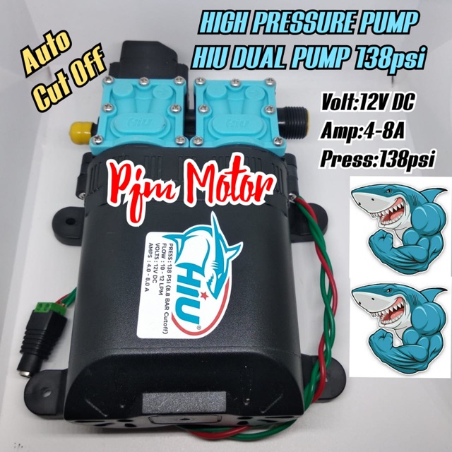 Dinamo Doubel Pumpa Hiu alat Cuci Motor Ac Mobil Tekanan Tinggi 12V ac Dc Pompa steam