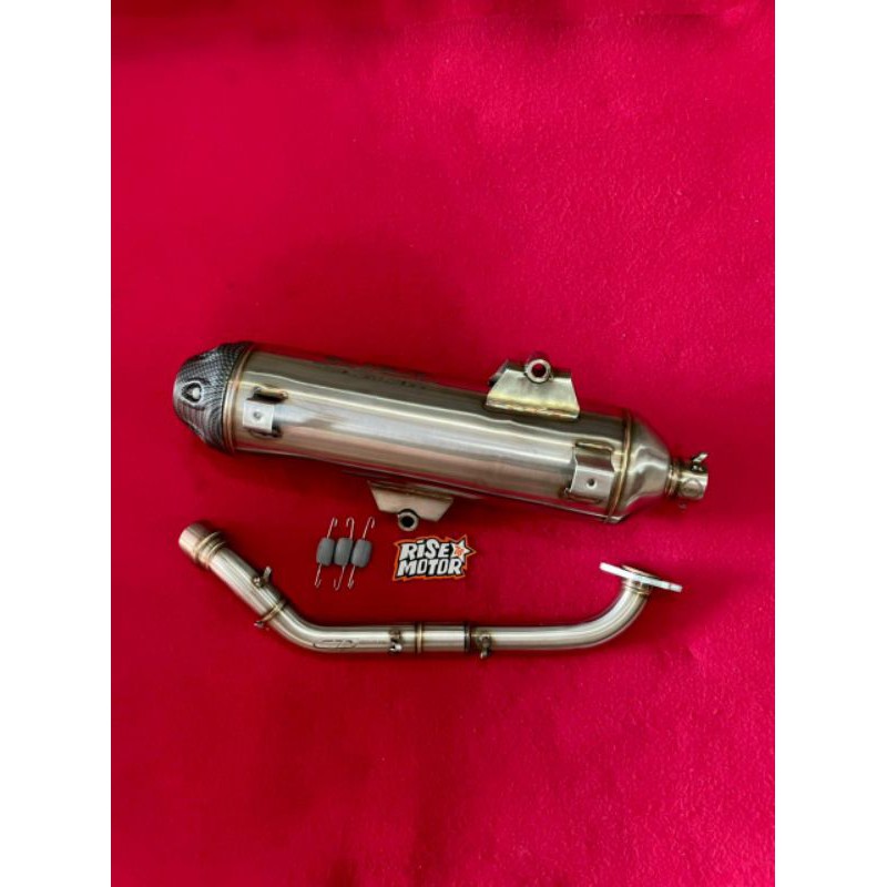 KNALPOT CLD C2 NMAX NEW STAINLES MOTIF KARBON