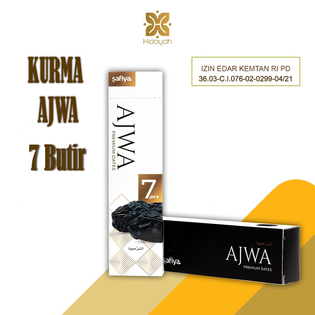 Kurma Ajwa 7 butir premium | Kurma Nabi 100% Original