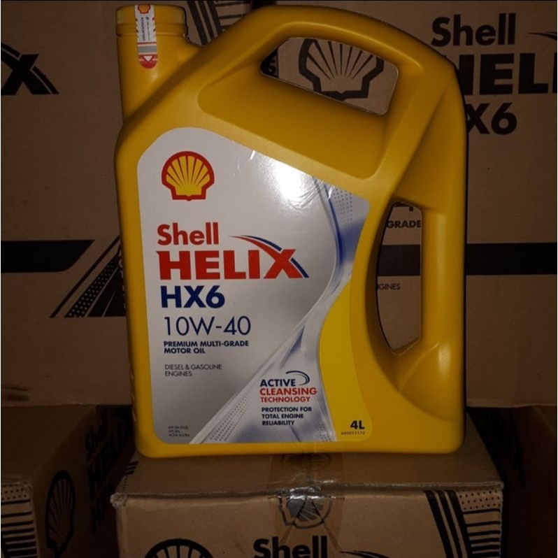 Shell helix hx6 10w-40 4L. Oli Mobil