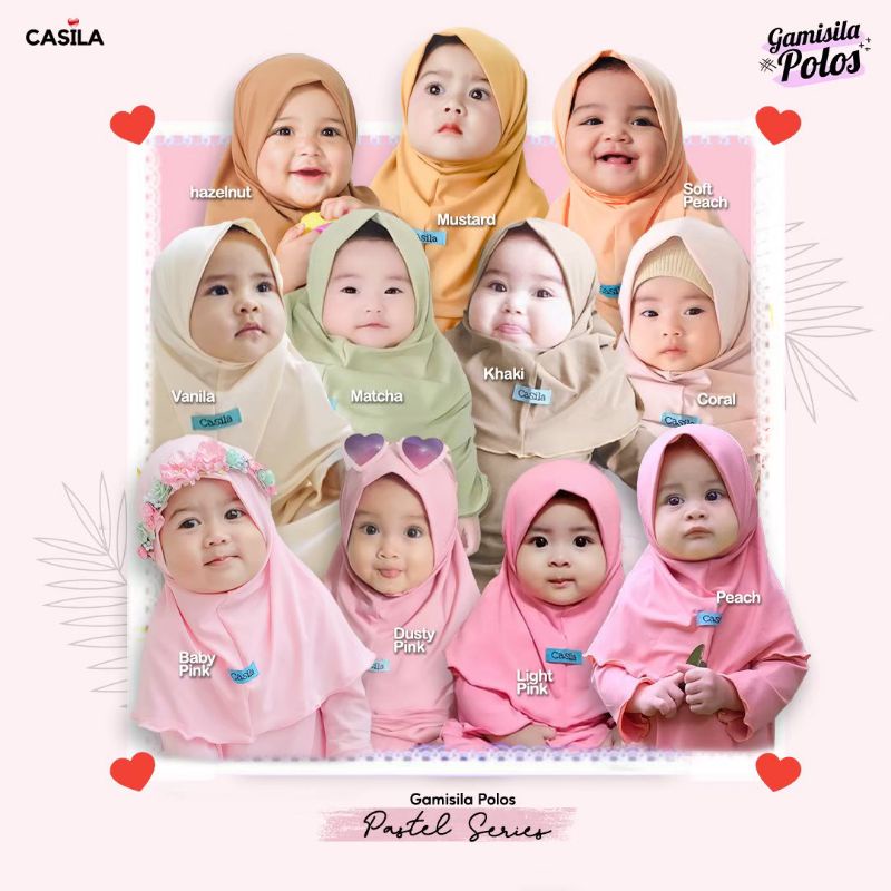 CASILA Gamis bayi perempuan 0 6 bulan set jilbab bayi casila newborn jersey premium baju muslim bayi