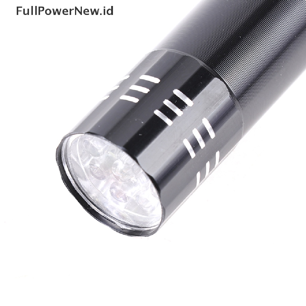 (Full) Lampu Senter UV 9-LED Mini Bahan Aluminum