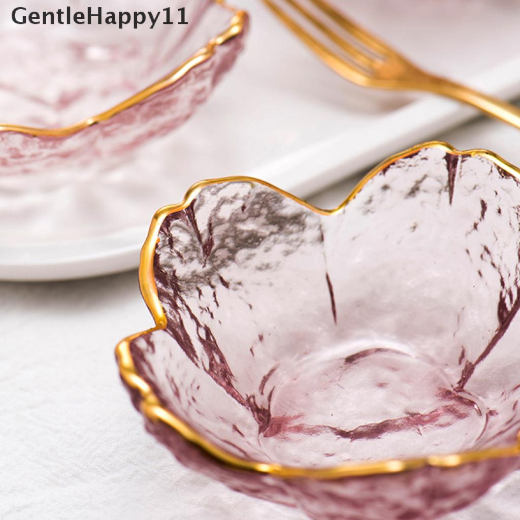 Gentlehappy Mangkok Saus / Cuka Bahan Kaca Inlay Emas Gaya Jepang