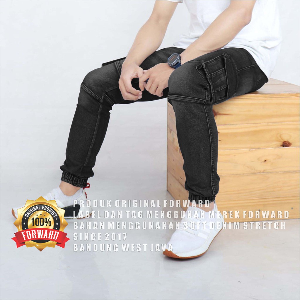 Celana Joger Jogger Denim Jeans Pria Pria Forward