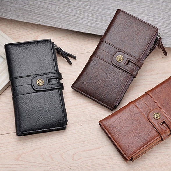 Dompet Panjang Wanita Kulit Elegant Exclusive Design Baru Memiliki lapisan Anti Maling RFID melindungi Kartu Magnetic DEABOLAR 100% Original Dompet Wanita Bahan Kulit asli sapi keren tempat Kartu Emoney ATM Wallet RFID