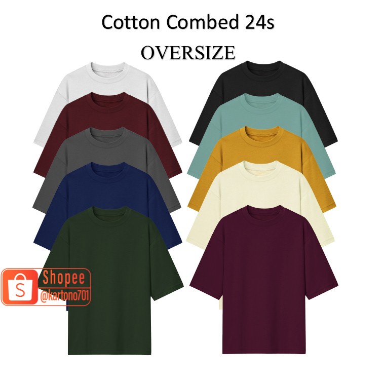 KAOS OVERSIZE COTTON COMBED 24S UNISEX