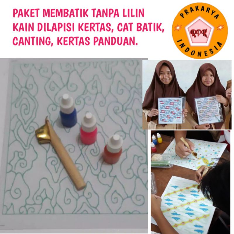 

PAKET BATIK CANTING 4 Warna , KAIN DILAPISI KERTAS